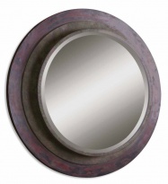 Kulaté zrcadlo Bolzano, kovové, průměr 85cm