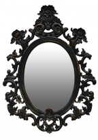 Zrcadlo Queen Charlotte, černá patina
