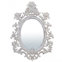 Zrcadlo Queen Charlotte, bílá patina