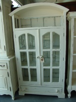 Vitrína Cape Cod, bílá barva, plech