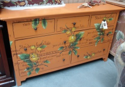 Komoda Aries, 7x šuplík, motiv ovoce