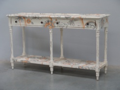 Stolek Edwardian, malovaný, bílá patina