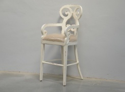 Barová židle Copenhagen, bílá patina