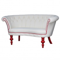 Křeslo Ophelia Settee, bílá látka