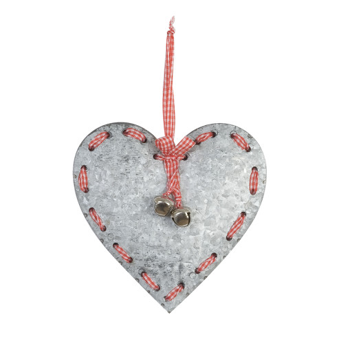 Dekorační srdce kovové s rolničkami