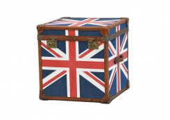 Kufr s motivem britské vlajky, dřevěný