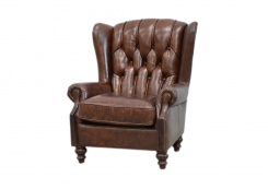 Kožené křeslo Club chair, Vintage úprava