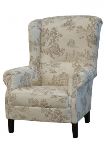 Křeslo Francis, látkový potah vesničky