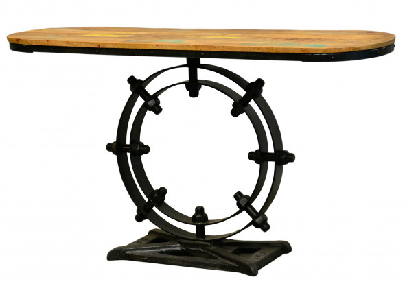 Konzolový stolek Industrial, železná podstava