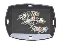 Podnos Homestead, motiv paví pero