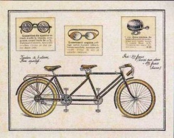 Obrázek 24x30, tandemové kolo, rám sv. dub - červotoč