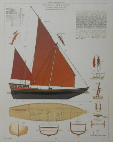 Obrázek 24x30, loď Sambouck, rám sv. dub - červotoč