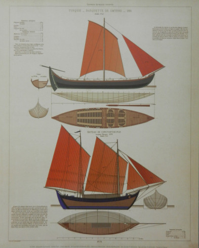 Obrázek 24x30, loď Smyrne, rám sv. dub - červotoč