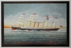 Obrázek 32x47, loď II., rám sv. dub - červotoč