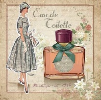 Obrázek 30x30, parfém floral - oranžový, rám sv. dub - červotoč