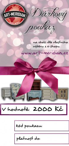 Dárkový poukaz v hodnotě 2.000 Kč