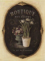 Obrázek 17x22, boutique, rám bílý s patinou