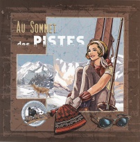 Obrázek 40x40, horní část sjezdovky, rám sv. dub - červotoč