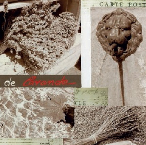 Obrázek 30x30, lavande, rám sv. dub - červotoč