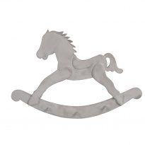 Dřevěný věšák houpací kůň