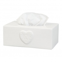 Box na kapesníčky - keramický, srdce