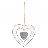 Závěsné srdce, drátěné