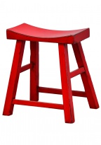 Stolička, červená barva