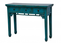 Sofa stolek, leskle modrý
