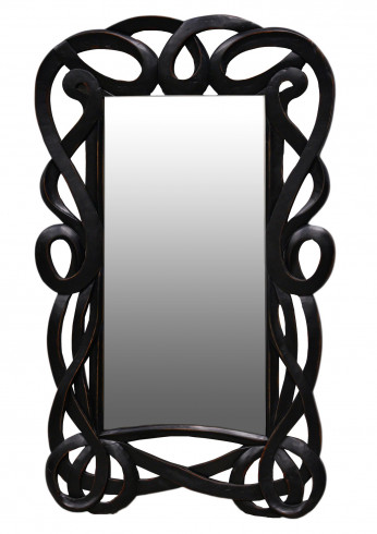 Zrcadlo Nouveau, černá patina