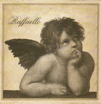 Obrázek 30x30, raffaello, rám sv. dub - červotoč