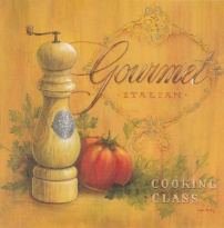 Obrázek 18x18, gourmet, rám sv. dub - červotoč