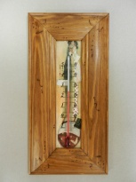 Teploměr, postavy, rám sv. dub - červotoč