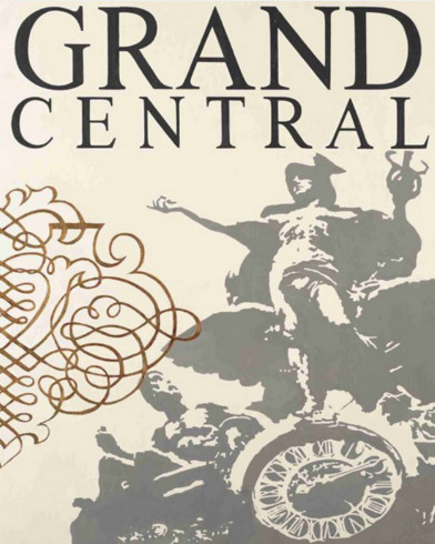 Obrázek 40x50, grand central, rám bílý s patinou