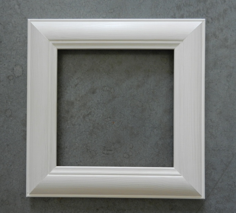 Obrázek 40x40, levandule provence I., rám bílý s patinou
