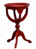 Kulatý stolek, červený