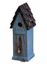 Ptačí budka, modrá barva