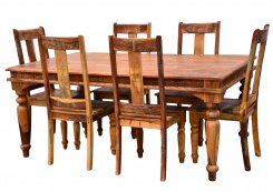Set jídelního stolu Goodearth a šesti židlí