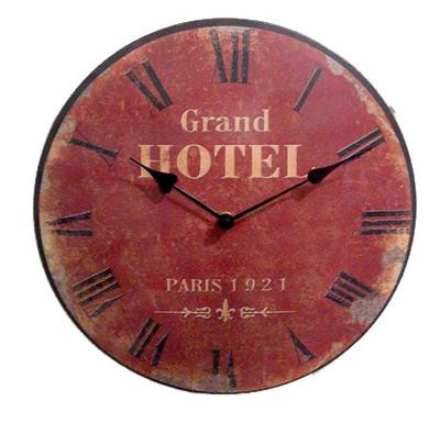 Hodiny plechové Grand HOTEL, Paris