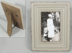 Fotorámeček dřevěný, šedý