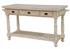 Kuchyňský ostrov Bailey, bílá patina