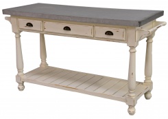 Kuchyňský ostrov Bailey, oplechovaná deska