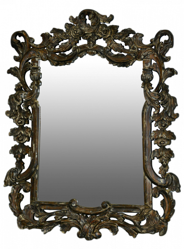 Zrcadlo Prince Regent, hnědá barva s šedou patinou