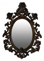 Zrcadlo Queen Charlotte, tmavě hnědá patina