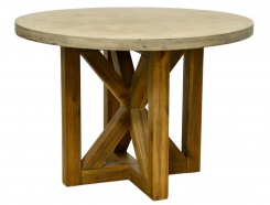 Kulatý stůl s betonovou deskou