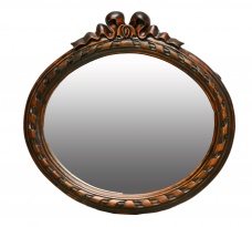 Zrcadlo Toulouse, tmavě hnědá patina