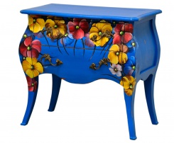 Komoda Valbonne, motiv květin