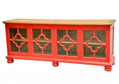 Komoda Dalston, červená patina