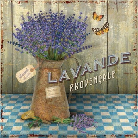 Obrázek 30x30, lavande - provencale, rám sv. dub - červotoč