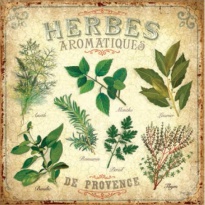 Obrázek 30x30, herbes - aroma bylinky, rám sv. dub - červotoč