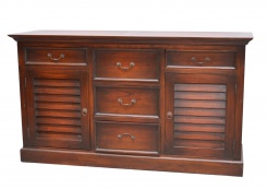 Komoda Shutter, mahagonový odstín